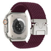 For Apple Watch 42mm / 41mm / 40mm / 38mm Kalebol Wide Umbrella Braided Strap(Wine Red)