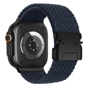 For Apple Watch 42mm / 41mm / 40mm / 38mm Kalebol Wide Umbrella Braided Strap(Midnight Blue)