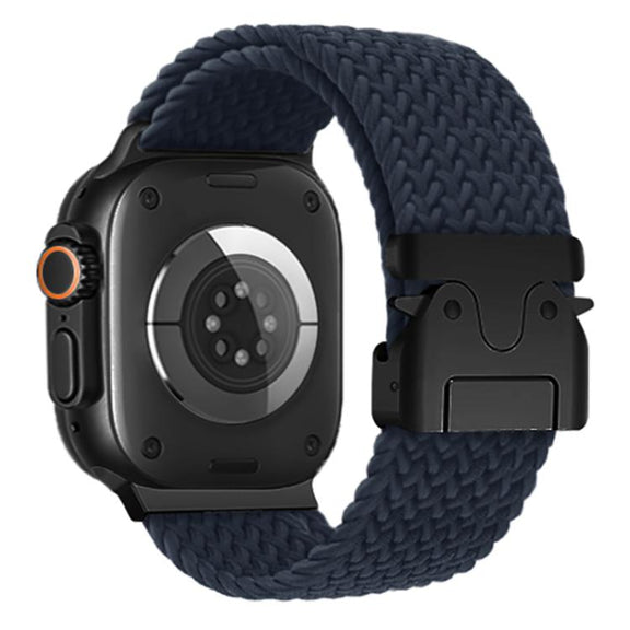 For Apple Watch 42mm / 41mm / 40mm / 38mm Kalebol Wide Umbrella Braided Strap(Midnight Blue)