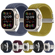 For Apple Watch 42mm / 41mm / 40mm / 38mm Kalebol Wide Umbrella Braided Strap(Dark Blue)