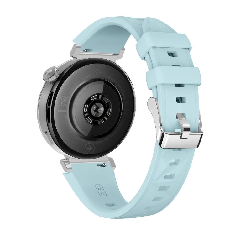 Kalebol 18mm Universal Diamond Embossed Silicone Strap(Ice Blue) - 18mm Bands by Kalebol | Online Shopping South Africa | PMc TechLife | Buy Now Pay Later Mobicred