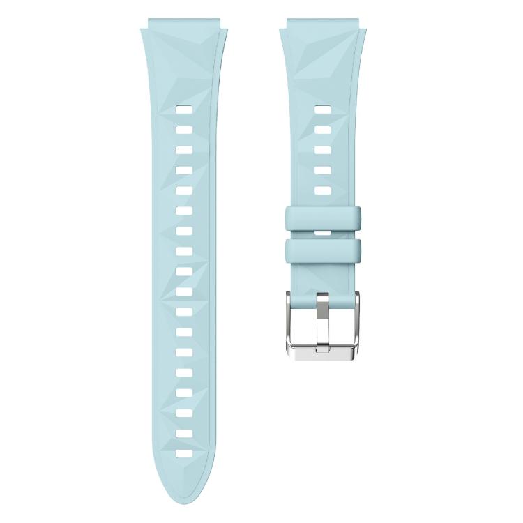 Kalebol 18mm Universal Diamond Embossed Silicone Strap(Ice Blue) - 18mm Bands by Kalebol | Online Shopping South Africa | PMc TechLife | Buy Now Pay Later Mobicred