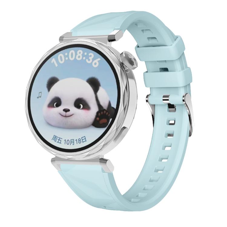 Kalebol 18mm Universal Diamond Embossed Silicone Strap(Ice Blue) - 18mm Bands by Kalebol | Online Shopping South Africa | PMc TechLife | Buy Now Pay Later Mobicred