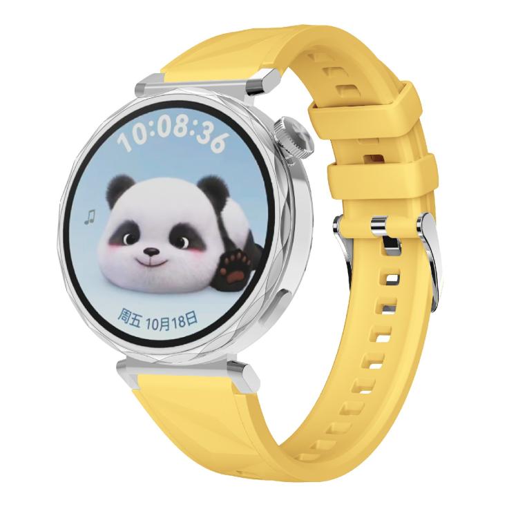 Kalebol 18mm Universal Diamond Embossed Silicone Strap(Yellow) - free shipping - PMc TechLife - Order now!
