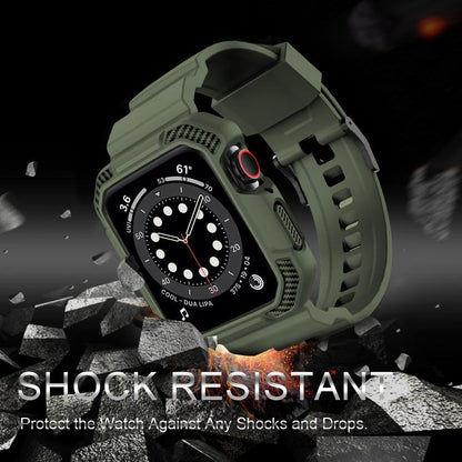 For Apple Watch 46mm / 45mm / 44mm / 42mm VIETAO Carbon Fiber Silicone Strap(Grass Green) - free shipping - PMC Jewellery - Order now!
