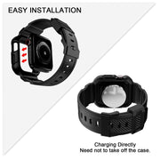 For Apple Watch 42mm / 41mm / 40mm / 38mm VIETAO Carbon Fiber Silicone Strap(Black)