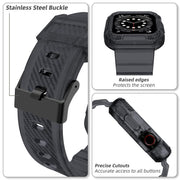 For Apple Watch 42mm / 41mm / 40mm / 38mm VIETAO Carbon Fiber Silicone Strap(Transparent Grey)
