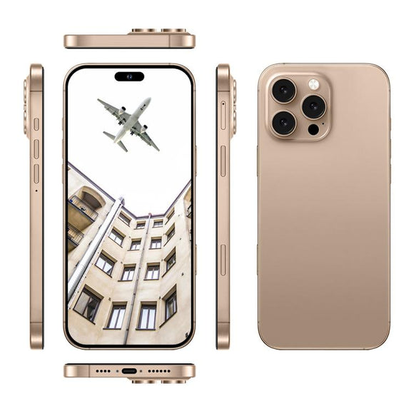 A88 / i16 Pro Max, 2GB+16GB, 6.6 inch Android 8.1 MTK6580A Quad Core, OTG, Network: 3G, Dual SIM, Plug:US Plug(Desert Gold)