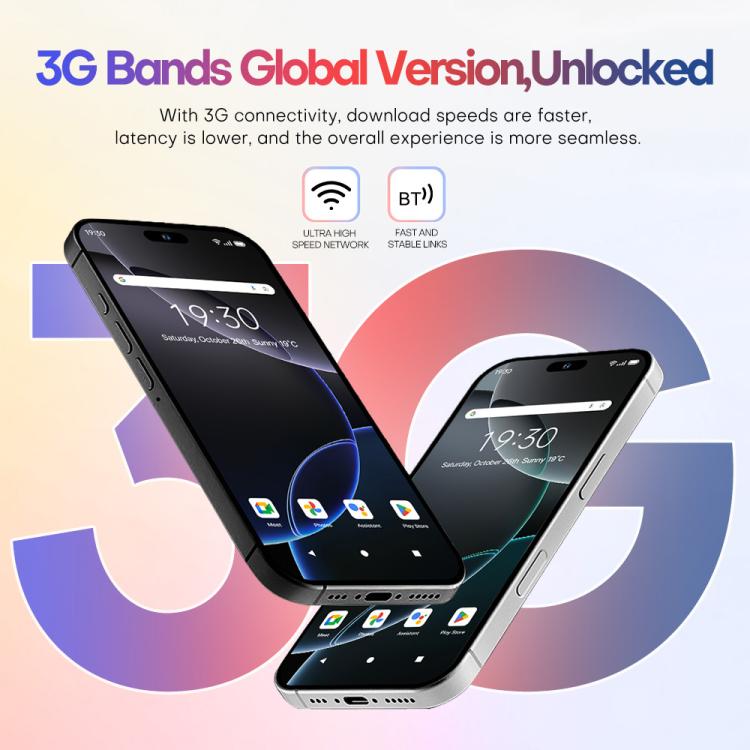 A88 / i16 Pro Max, 2GB+16GB, 6.6 inch Android 8.1 MTK6580A Quad Core, OTG, Network: 3G, Dual SIM, Plug:AU Plug(Titanium White)