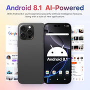 A88 / i16 Pro Max, 2GB+16GB, 6.6 inch Android 8.1 MTK6580A Quad Core, OTG, Network: 3G, Dual SIM, Plug:EU Plug(Titanium White)