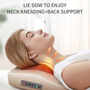Multifunctional Mini Massage Pillow Neck and Shoulder Cervical Massager, Plug Type:US Plug(Black)