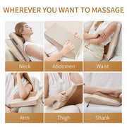 Multifunctional Mini Massage Pillow Neck and Shoulder Cervical Massager, Plug Type:UK Plug(Black)