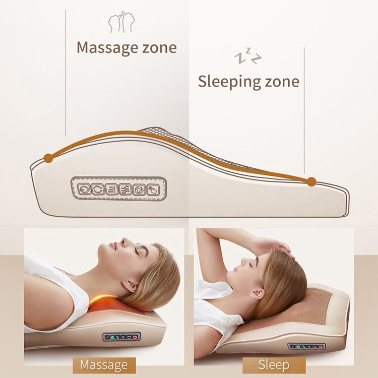 Multifunctional Mini Massage Pillow Neck and Shoulder Cervical Massager, Plug Type:UK Plug(Black)