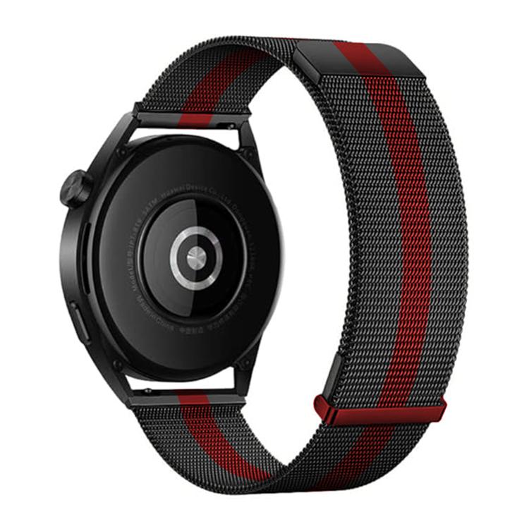 Kalebol 20mm Universal Loop Double Magnetic Buckle Milanese Strap(Black Red) - 20mm Bands by Kalebol | Online Shopping South Africa | PMc TechLife | Buy Now Pay Later Mobicred
