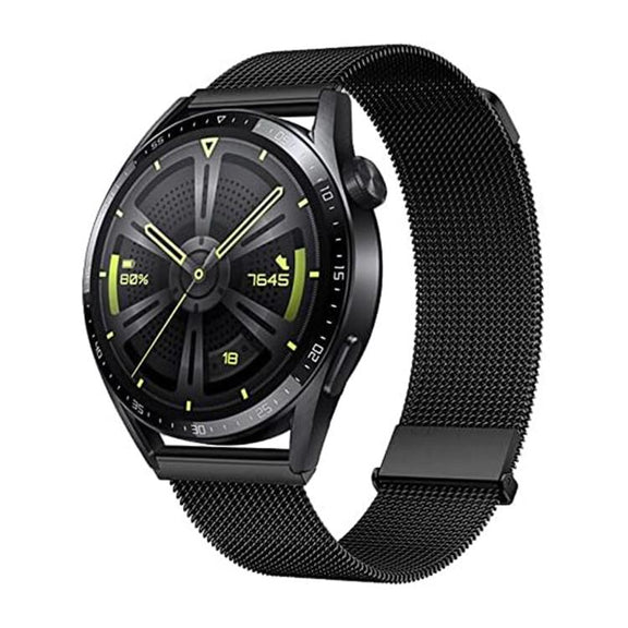 Kalebol 20mm Universal Loop Double Magnetic Buckle Milanese Strap(Black)