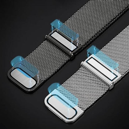 Kalebol 20mm Universal Loop Double Magnetic Buckle Milanese Strap(Black) - free shipping - PMC Jewellery - Order now!