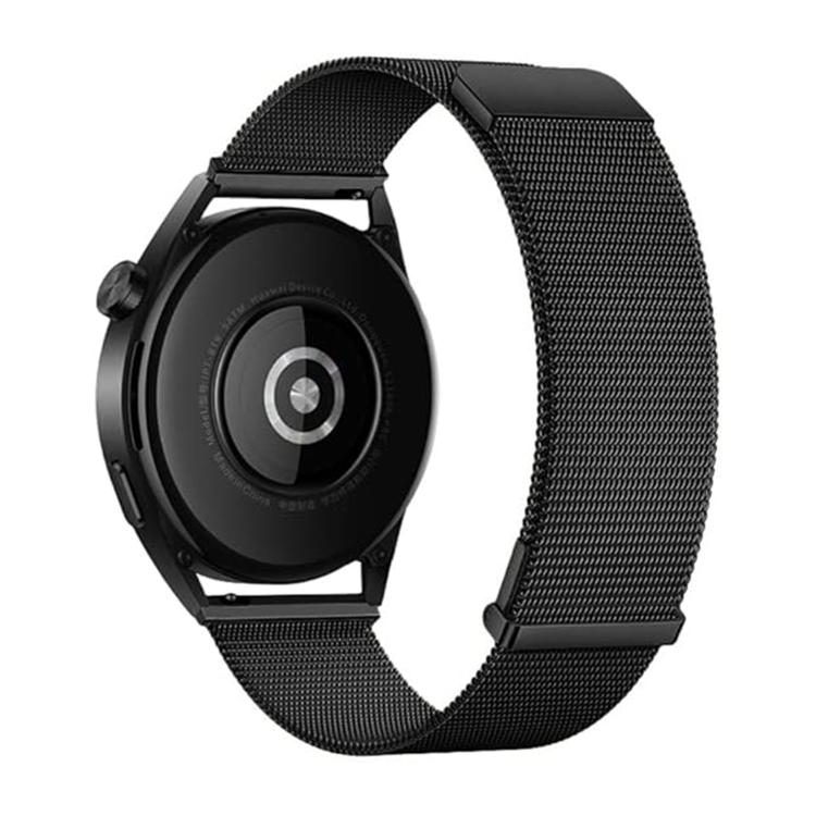 Kalebol 22mm Universal Loop Double Magnetic Buckle Milanese Strap(Black)