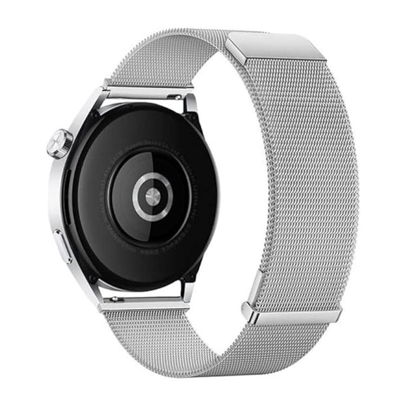 Kalebol 22mm Universal Loop Double Magnetic Buckle Milanese Strap(Silver)