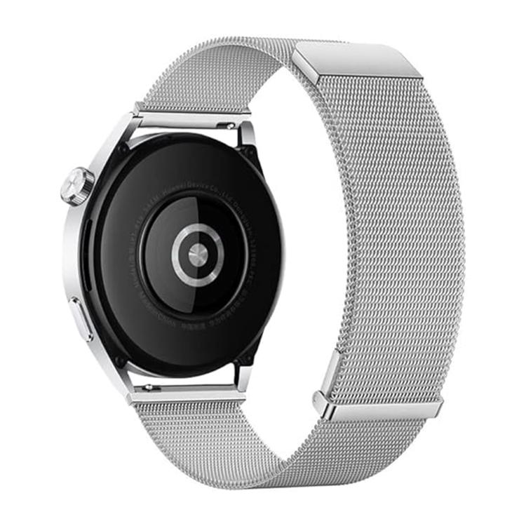 Kalebol 22mm Universal Loop Double Magnetic Buckle Milanese Strap(Silver)
