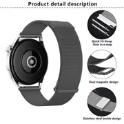 Kalebol 22mm Universal Loop Double Magnetic Buckle Milanese Strap(Grey)