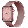 For Apple Watch 46mm / 49mm / 45mm / 44mm Kalebol Semi-circular Milanese Stainless Steel Strap(Rose Pink) - Watch Bands by Kalebol | Online Shopping South Africa | PMC TechLife | Buy Now Pay Later Mobicred