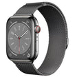 For Apple Watch 46mm / 49mm / 45mm / 44mm Kalebol Semi-circular Milanese Stainless Steel Strap(Gun Color) - Watch Bands by Kalebol | Online Shopping South Africa | PMC TechLife | Buy Now Pay Later Mobicred