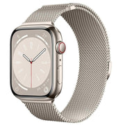 For Apple Watch 46mm / 49mm / 45mm / 44mm Kalebol Semi-circular Milanese Stainless Steel Strap(Starlight)
