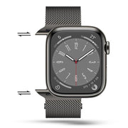 For Apple Watch 46mm / 49mm / 45mm / 44mm Kalebol Semi-circular Milanese Stainless Steel Strap(Black)