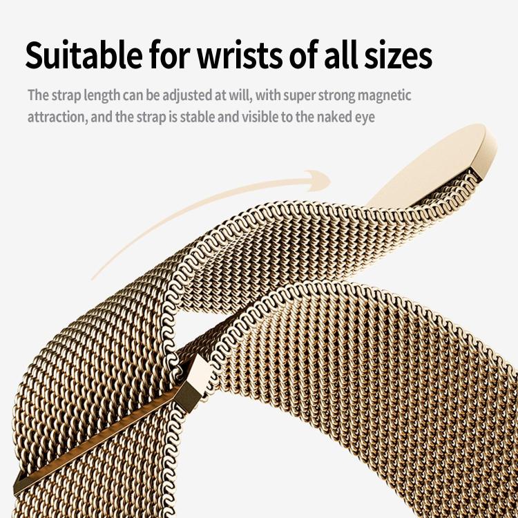 For Apple Watch 46mm / 49mm / 45mm / 44mm Kalebol Semi-circular Milanese Stainless Steel Strap(Black)