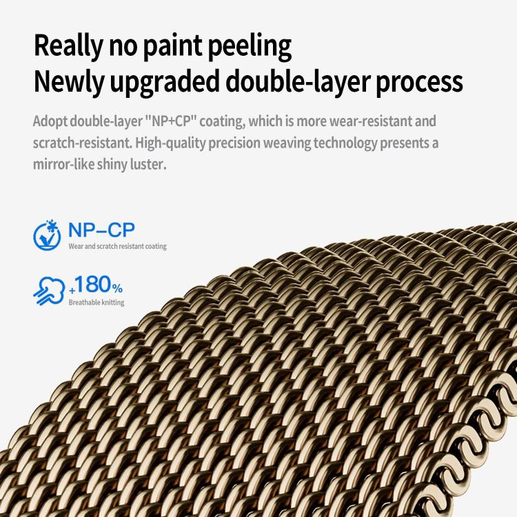 For Apple Watch 46mm / 49mm / 45mm / 44mm Kalebol Semi-circular Milanese Stainless Steel Strap(Starlight) - Watch Bands by Kalebol | Online Shopping South Africa | PMC TechLife | Buy Now Pay Later Mobicred