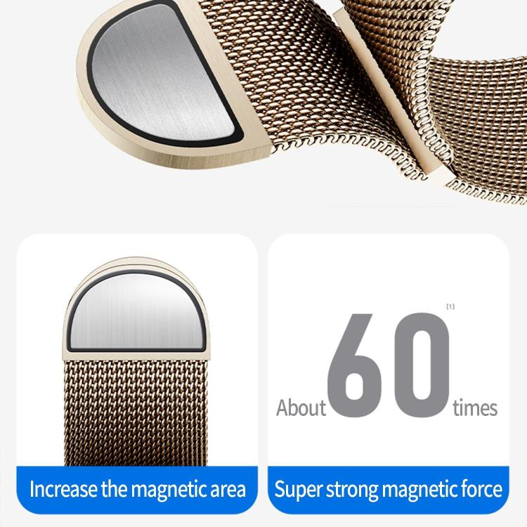 For Apple Watch 46mm / 49mm / 45mm / 44mm Kalebol Semi-circular Milanese Stainless Steel Strap(Starlight) - Watch Bands by Kalebol | Online Shopping South Africa | PMC TechLife | Buy Now Pay Later Mobicred
