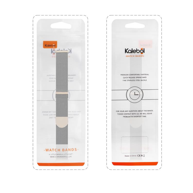 For Apple Watch 46mm / 49mm / 45mm / 44mm Kalebol Semi-circular Milanese Stainless Steel Strap(Black)