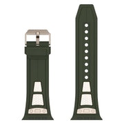 For Apple Watch 46mm / 49mm / 45mm / 44mm Kalebol Honeycomb TPU Titanium Mesh Strap(Army Green Titanium Net)
