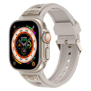 For Apple Watch 46mm / 49mm / 45mm / 44mm Kalebol Honeycomb TPU Titanium Mesh Strap(Starlight Titanium Net)