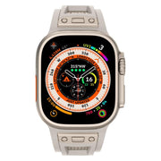 For Apple Watch 46mm / 49mm / 45mm / 44mm Kalebol Honeycomb TPU Titanium Mesh Strap(Starlight Titanium Net)