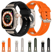 For Apple Watch 46mm / 49mm / 45mm / 44mm Kalebol Honeycomb TPU Titanium Mesh Strap(Starlight Titanium Net)