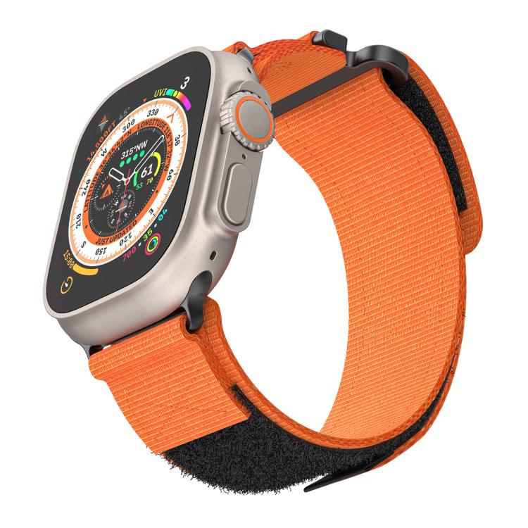 For Apple Watch 46mm / 49mm / 45mm / 44mm Kalebol Simple Two Section Nylon Strap(Orange) - Watch Bands by Kalebol | Online Shopping South Africa | PMC TechLife | Buy Now Pay Later Mobicred