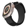 For Apple Watch 46mm / 49mm / 45mm / 44mm Kalebol Simple Two Section Nylon Strap(Black) - Watch Bands by Kalebol | Online Shopping South Africa | PMC TechLife | Buy Now Pay Later Mobicred