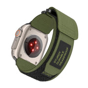 For Apple Watch 46mm / 49mm / 45mm / 44mm Kalebol Simple Two Section Nylon Strap(Army Green)