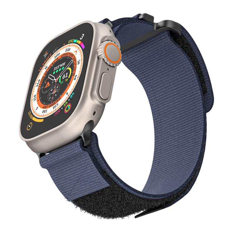 For Apple Watch 42mm / 41mm / 40mm / 38mm Kalebol Simple Two Section Nylon Strap(Blue) - Watch Bands by Kalebol | Online Shopping South Africa | PMC TechLife | Buy Now Pay Later Mobicred