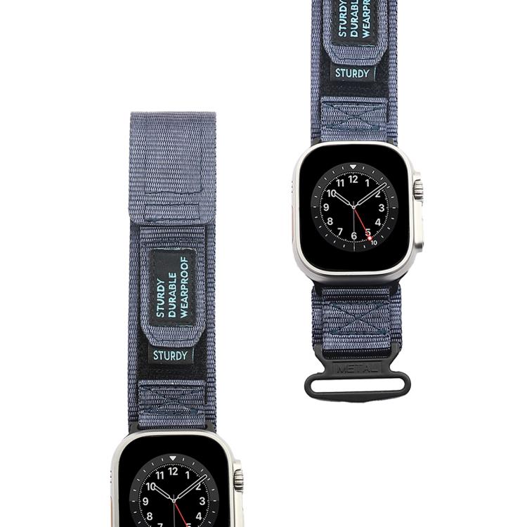 For Apple Watch 42mm / 41mm / 40mm / 38mm Kalebol Simple Two Section Nylon Strap(Blue)
