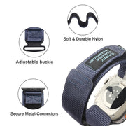 For Apple Watch 42mm / 41mm / 40mm / 38mm Kalebol Simple Two Section Nylon Strap(Blue)