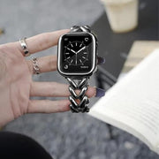 For Apple Watch 42mm / 41mm / 40mm / 38mm Kalebol V-shaped Zinc Alloy Strap(Starlight)