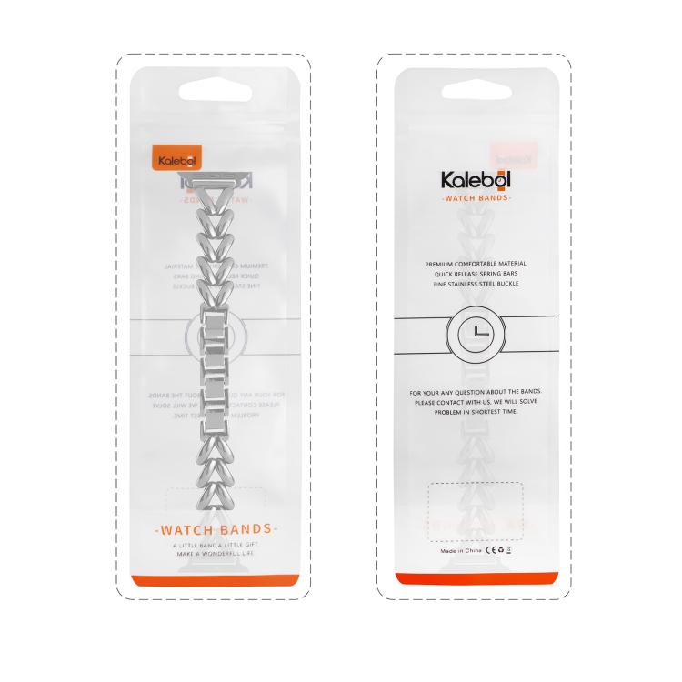 For Apple Watch 42mm / 41mm / 40mm / 38mm Kalebol V-shaped Zinc Alloy Strap(Starlight)