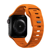 For Apple Watch 46mm / 49mm / 45mm / 44mm Kalebol Sport Silicone Strap(Dark Orange)