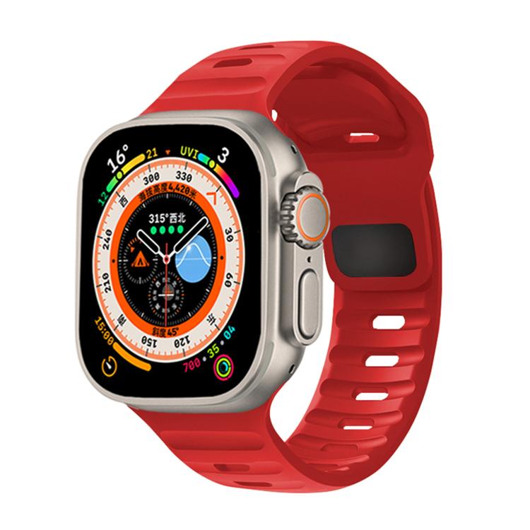 For Apple Watch 46mm / 49mm / 45mm / 44mm Kalebol Sport Silicone Strap(Red) - Watch Bands by Kalebol | Online Shopping South Africa | PMC TechLife | Buy Now Pay Later Mobicred