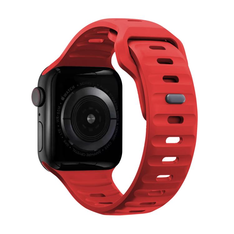 For Apple Watch 46mm / 49mm / 45mm / 44mm Kalebol Sport Silicone Strap(Red) - Watch Bands by Kalebol | Online Shopping South Africa | PMC TechLife | Buy Now Pay Later Mobicred