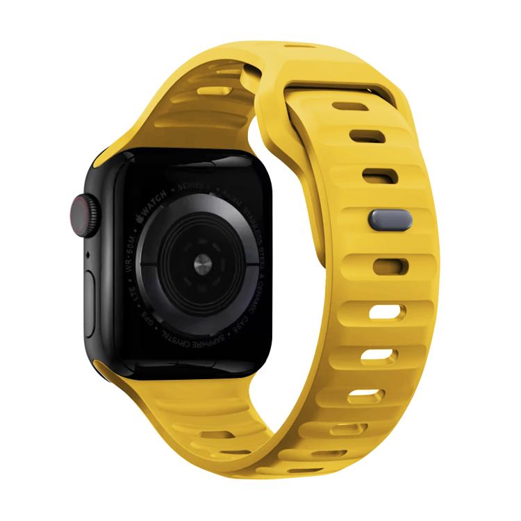 For Apple Watch 46mm / 49mm / 45mm / 44mm Kalebol Sport Silicone Strap(Yellow) - Watch Bands by Kalebol | Online Shopping South Africa | PMC TechLife | Buy Now Pay Later Mobicred