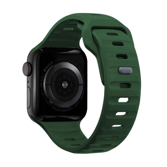For Apple Watch 46mm / 49mm / 45mm / 44mm Kalebol Sport Silicone Strap(Green)