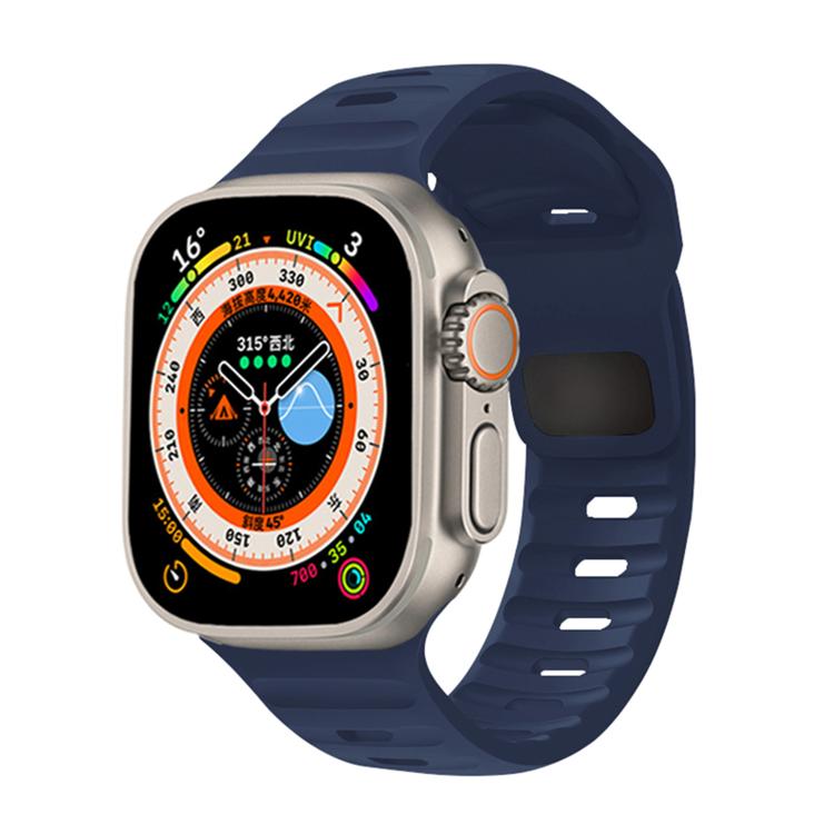 For Apple Watch 46mm / 49mm / 45mm / 44mm Kalebol Sport Silicone Strap(Midnight Blue) - Watch Bands by Kalebol | Online Shopping South Africa | PMC TechLife | Buy Now Pay Later Mobicred